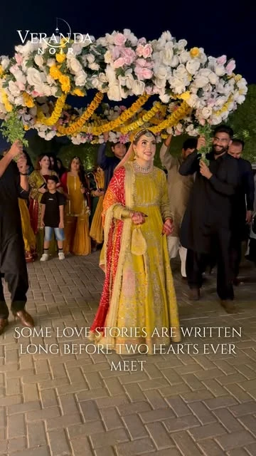 A floral bridal entrance by Veranda Noir